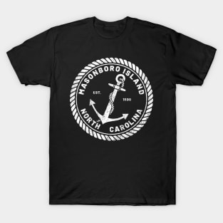 Vintage Anchor and Rope for Traveling to Masonboro Island, North Carolina T-Shirt